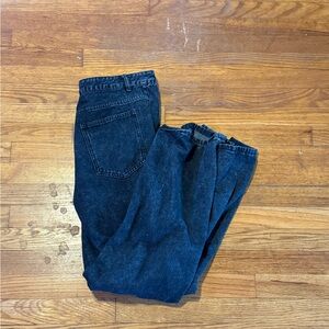 Men's Relaxed Fit Gothic Denim Jeans in Black